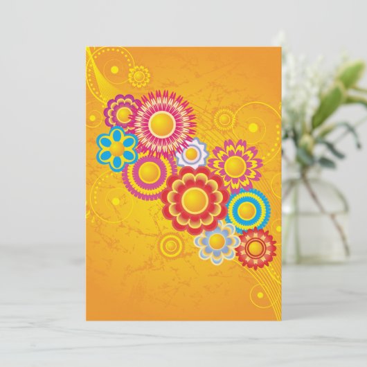 Bloei Bloemen Uitnodigingen (Staand voorkant)