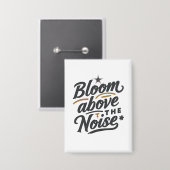 Bloei Boven de Ruis | Inspirerende Retro Button (Voorkant / Achterkant)