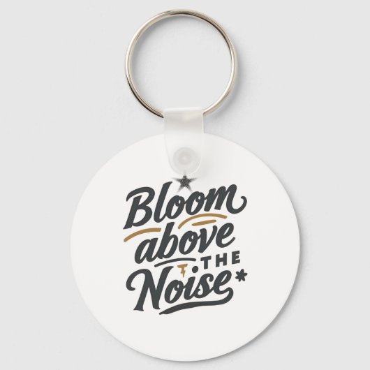 Bloei Boven de Ruis | Inspirerende Retro Sleutelhanger (Voorkant)
