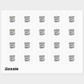 Bloei Boven de Ruis | Inspirerende Retro Vierkante Sticker (Vel)