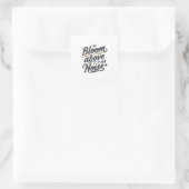 Bloei Boven de Ruis | Inspirerende Retro Vierkante Sticker (Tas)