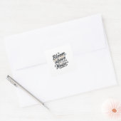 Bloei Boven de Ruis | Inspirerende Retro Vierkante Sticker (Envelop)