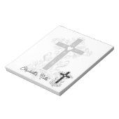 Bloei cross gepersonaliseerd notitieblok (Linkerzijde)