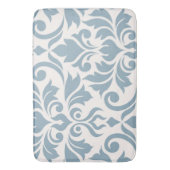 Bloei Damask Art I Blue op Cream Badmat (Voorkant Verticaal)