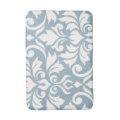 Bloei Damask Art I Cream op Blauw Badmat (Voorkant Verticaal)