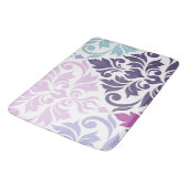 Bloei Damast Art I Purples Pinks Blues Wit Badmat (Gekanteld)