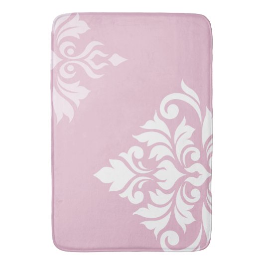 Bloei Damast Art II Pinks & White Badmat (Voorkant Verticaal)