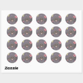 Bloei de fruitvleermuis ronde sticker (Vel)