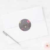 Bloei de fruitvleermuis ronde sticker (Envelop)