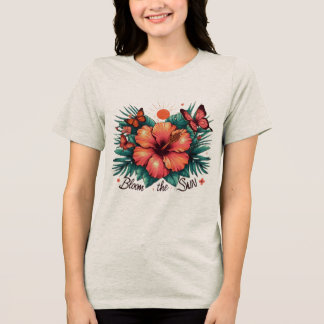 Bloei de zon Tri-Blend shirt