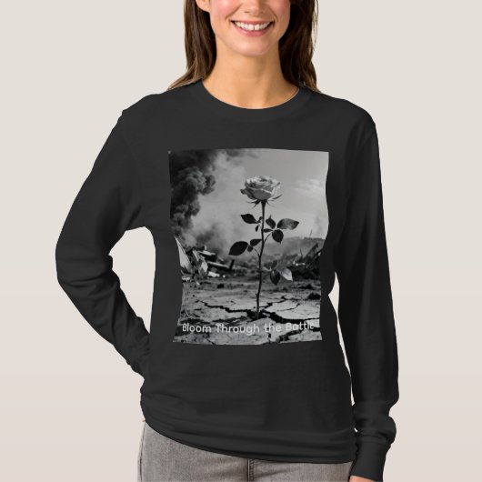 Bloei door de strijd t-shirt (Voorkant)