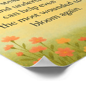 Bloei door liefde - verheffende citaatkunst poster (Hoek)