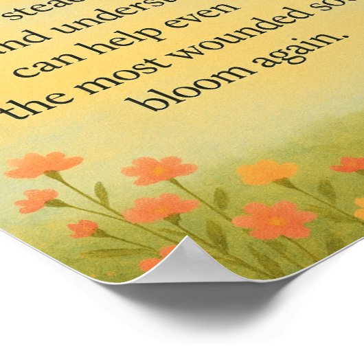 Bloei door liefde - verheffende citaatkunst poster (Hoek)