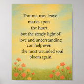 Bloei door liefde - verheffende citaatkunst poster (Voorkant)