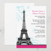 Bloei Eiffeltoren Parijse receptie ALLEEN Kaart (Voorkant / Achterkant)