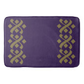 Bloei Elegant Paarse en donkerbeige Badmat (Voorkant)