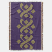 Bloei Elegant Paarse en donkerbeige Deken (Voorkant Verticaal)