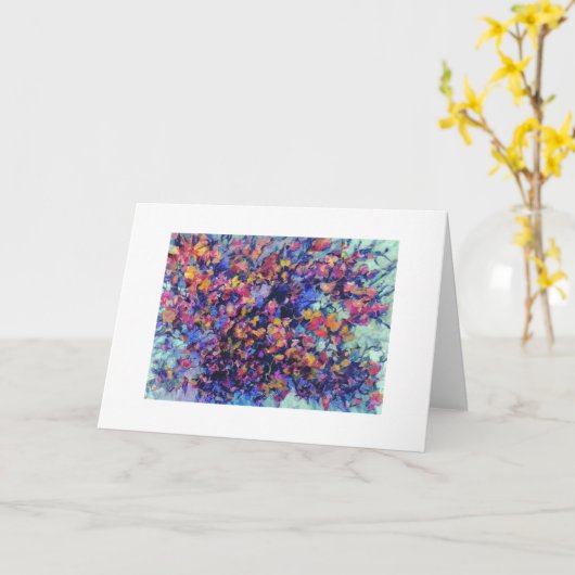 Bloei en Butterflys Kaart (Gele Bloem)