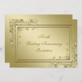 Bloei Goud 50ste Huwelijksjubileum Kaart (Voorkant / Achterkant)