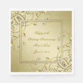 Bloei Goud 50ste Huwelijksjubileum Servet (Voorkant)