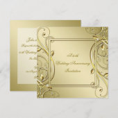 Bloei Goud 50ste Huwelijksverjaardag Kaart (Voorkant / Achterkant)