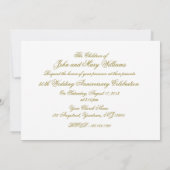 Bloei Goud Wit 50ste Huwelijksjubileum Kaart (Achterkant)