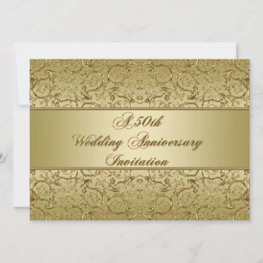 Bloei Gouden 50ste Huwelijksverjaardag Kaart (Voorkant)