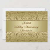 Bloei Gouden 50ste Trouwdag Kaart (Voorkant)