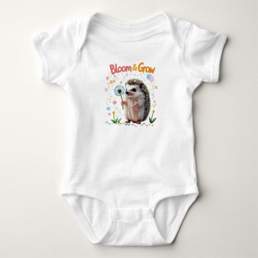 Bloei & Groei Baby Egel Eén Jaar Outfit Romper (Voorkant)