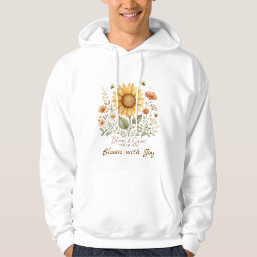 Bloei & Groei Zonnebloem  Hoodie (Voorkant)