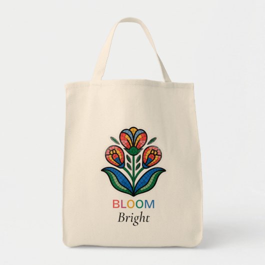Bloei heldere bloem tote bag (Voorkant)