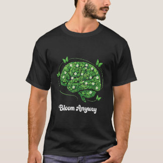 Bloei Hoe Dan Ook Bloemige Retro Hersenen Mentale  T-shirt