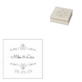 Bloei Huwelijksnamen Save the Date Rubberstempel (Gestempeld)