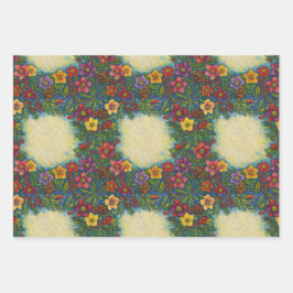 Bloei in de kerstverpakking inpakpapier vel