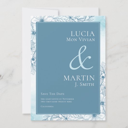 Bloei in de winter Bewaar de datum Kaart (Voorkant)