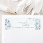 Bloei in de winter bruiloft adres etiket (Insitu)