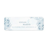 Bloei in de winter bruiloft adres etiket (Voorkant)