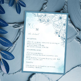 Bloei in de winter bruiloft detail Kaart