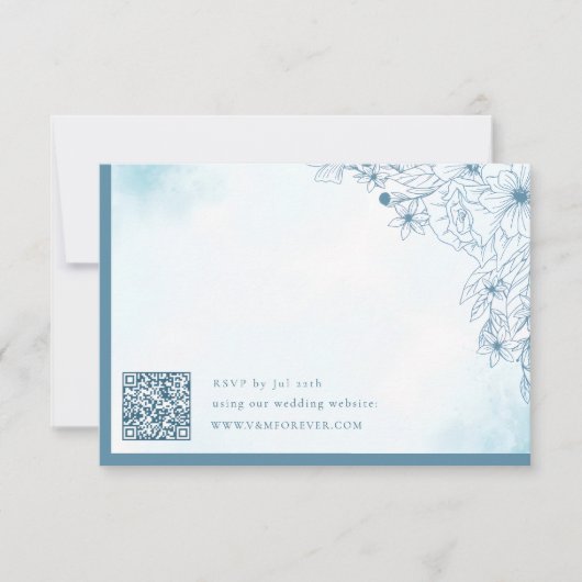 Bloei In De Winter QR-code RSVP-kaarten RSVP Kaartje (Voorkant)