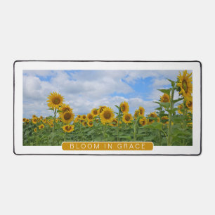 Bloei in Grace Veld van Zonnebloemen Bureaumat