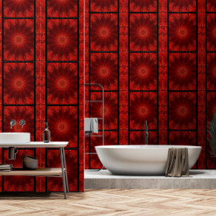 Bloei in rood licht behang