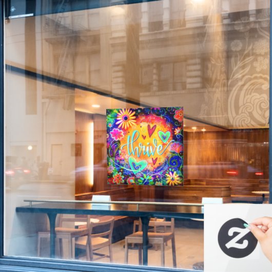 Bloei “Inspirivity” Raamsticker (Cafe Raam)