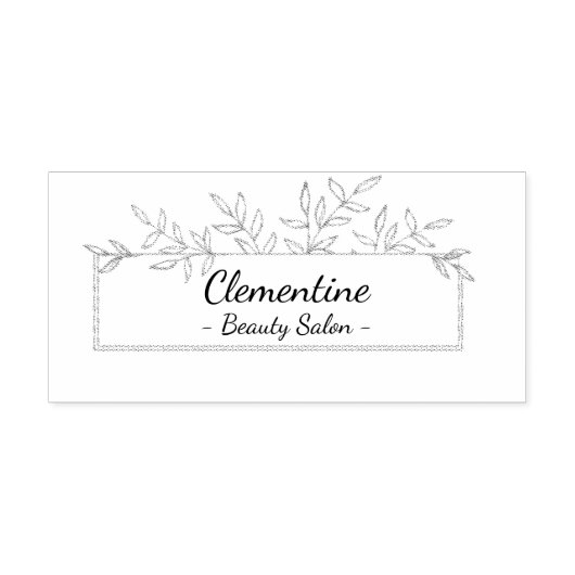 Bloei Kader Retouradres Stempel Elegant Persoon (Design)