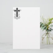 Bloei kruis briefpapier (Staand voorkant)