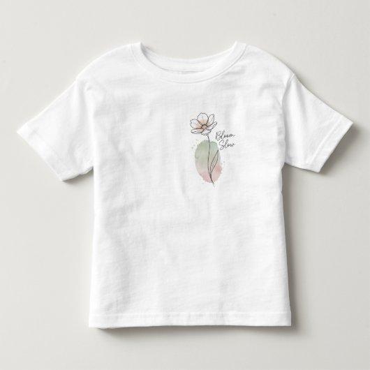 Bloei Langzaam Minimalistische Bloemkunst Kinder Shirts (Voorkant)