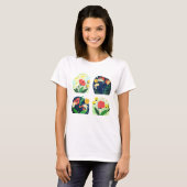 Bloei met bloemen Dames T-shirt (Voorkant volledig)