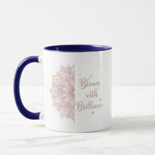 Bloei met Briljantie Mandala Kunst Mok