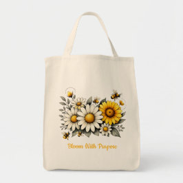 Bloei Met Doel Tote Bag