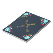 Bloei met elke gedachte notitieblok (Linkerzijde)