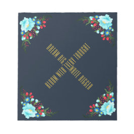 Bloei met elke gedachte notitieblok